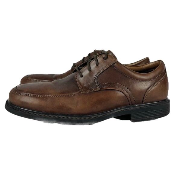 Rockport DPluxe Apron Toe Brown Oxfords Plain Toe Shoes Men’s Size 9.5 - Picture 2 of 8